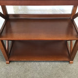 Modern Craftsman Cherry Veneer 3-Tier Shelf
