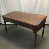 Vintage Solid Black Walnut 3-Drawer Writing Desk