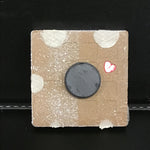 Susan Sitaraman Single Floral Decoupage On White Tile Magnet