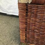 Vintage Dark-Stained Wicker Chest