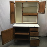 Vintage Coppes Bros & Zook Solid Maple & White Enamel Hoosier