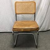 Vintage MCM Caned Cantilever Accent Chair