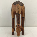 Carved Wooden Giraffe Statuette