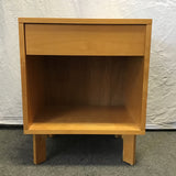 Modern Cherry Veneer 1-Drawer 2-Tier Night Stand