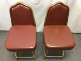 Pair of MCM Gasser Chair Co. Red Counter Height Casino Swivel Bar Stools
