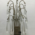 Pair of Vintage Art Deco Budoir Waterfall Crystal Table Lamps