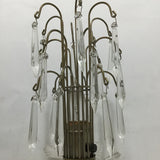 Pair of Vintage Art Deco Budoir Waterfall Crystal Table Lamps