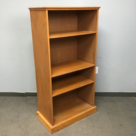 Modern Medium-Stained Maple Veneer 5-Tier Shelf