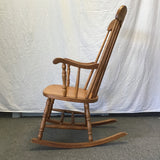 Vintage Solid Maple Spindle-Back Rocking Chair