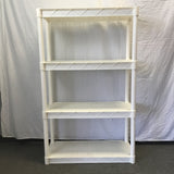 Modern White Resin 4-Tier Shelf