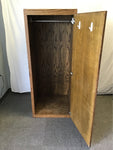Vintage Medium-Stained Oak Veneer Wardrobe