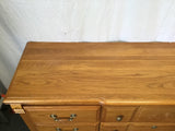 Vintage Samuel Lawrence Solid Oak 8-Drawer Dresser