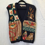 Lauren Hansen Blue Cable Knit "Fishing" Vest