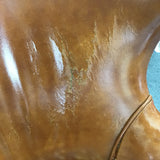 Vintage Robert L Hunker Brown Leather Wingback Armchair