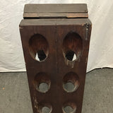 Vintage Solid Cedar 24-Bottle Folding Wine Display Rack