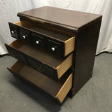 Vintage Faux-Pine Laminate 3-Drawer Dresser