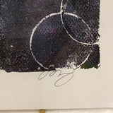 Twin Cat 9x12 Purple & White Circles Signed Art Print