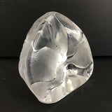 Signed Mats Jonasson Sweden Crystal Hare Paperweight