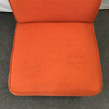 Modern Orange Upholstered Slipper Accent Chair