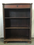 Vintage Mahogany Veneer 4-Tier 1-Drawer Shelf