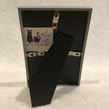 Twin Cat Framed 4x6 Blue, Green, & Gray Art Print, 2 Circles