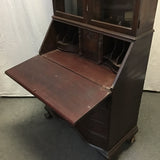 Vintage Federal 4-Drawer Glass-Front Secretary Desk