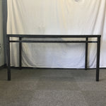 Modern IKEA GRANAS Grey Metal Glass-Top Patio Table