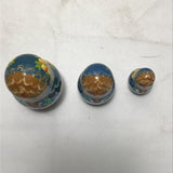 3pc Painted Wood Nesting Dolls Set