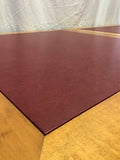 Vintage Stakmore Maple & Red Vinyl Draw-Leaf Card Table