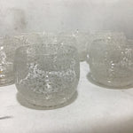 12pc White & Clear Glass Punch Bowl Set