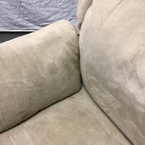 Modern Tan Microsuede Upholstered Rocking Recliner