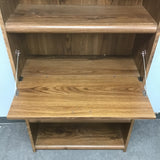 Vintage Faux Oak Laminate 4-Tier Shelf & Desk