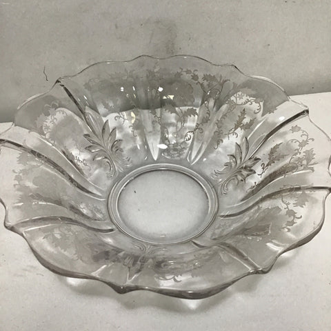 Vintage Fostoria "Shirley" Depression Glass Bowl