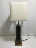 Modern Mission Martha Stewart "Barclay" Brown & Brass Metal Table Lamp