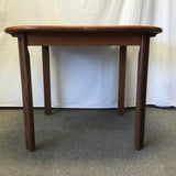 Vintage Danish Modern D-Scan Teak Veneer Expanding Dining Table