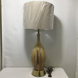 Vintage MCM Golden Wheat Ceramic Table Lamp