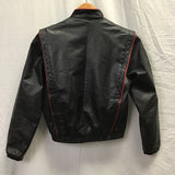 Vintage Dominique Black Leather Moto Jacket