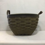 Modern Longaberger Olive Green Solid Maple American Work Basket