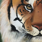 Framed Original Tiger Oil Painting