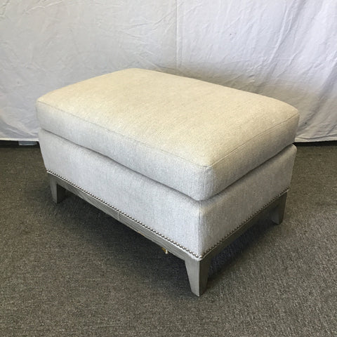 Modern Grey Upholstered Ottoman