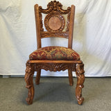 Modern Carved Solid Tropical Wood Accent Chair