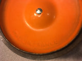 MCM Le Creuset Red-Orange Enameled Cast Iron #14 Pot