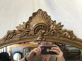 Vintage Gold-Painted Oval Mirror