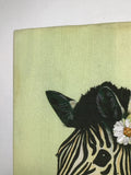 Vintage Retired Mackenzie Childs Embroidered Zebra Wall Art