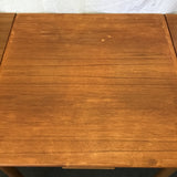 Vintage Danish Modern Teak Veneer Draw-Leaf Dining Table