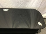 Modern CorLiving "Laguna" Black Glass 3-Tier TV Stand