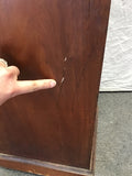 Vintage Mahogany Veneer & Marble Top Plant Stand