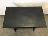 Vintage Black-Painted Wood 2-Tier End Table