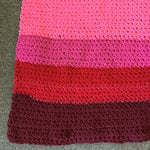Handmade Rainbow Stripe Crochet Throw Blanket