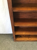 Vintage Dark-Stained Solid Cedar 5-Tier Shelf